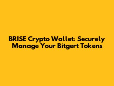 BRISE Crypto Wallet: Securely Manage Your Bitgert Tokens