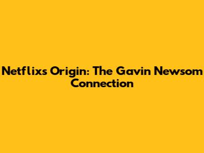 Netflix's Origin: The Gavin Newsom Connection
