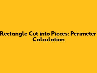 Rectangle Cut into Pieces: Perimeter Calculation